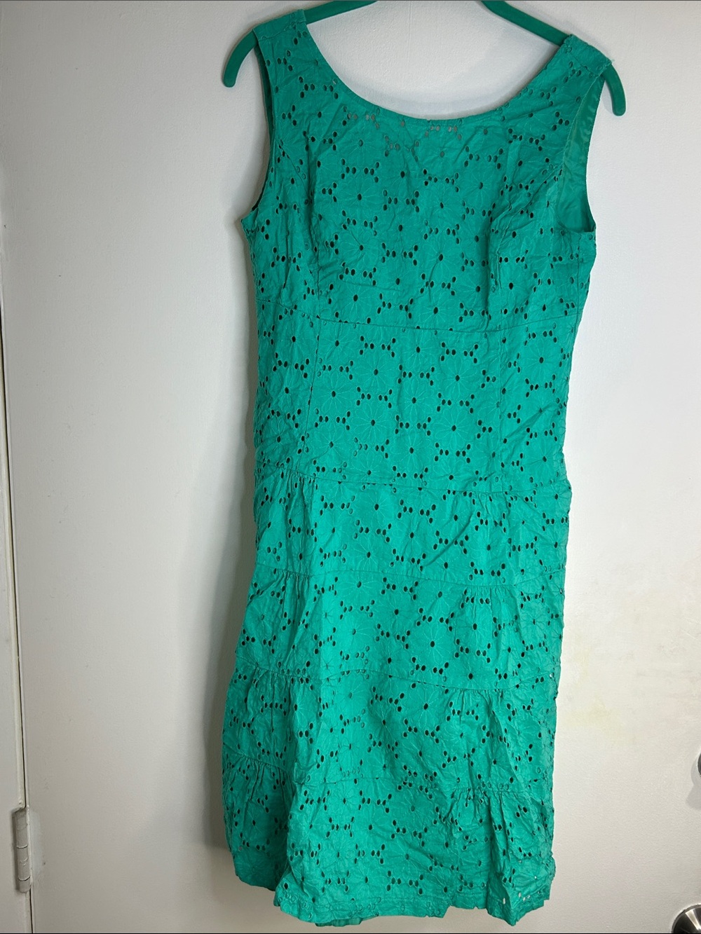 NWOT Teal Green Floral Embroidered Sundress By Designer 9 & Co